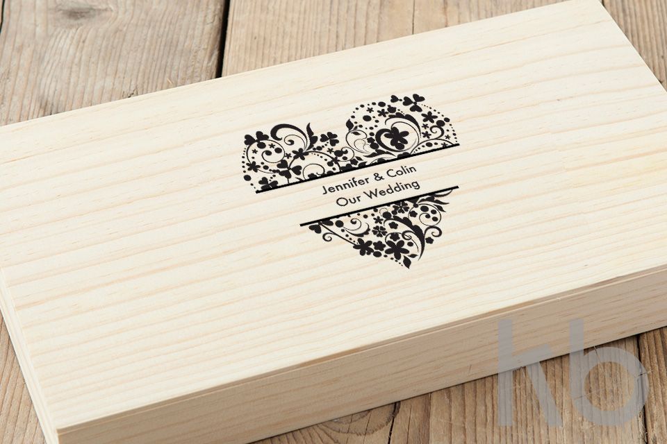 Коробка с уф печатью по дереву