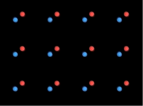 Рисунок 2. Кристаллическая решетка магнита как система связанных диполей