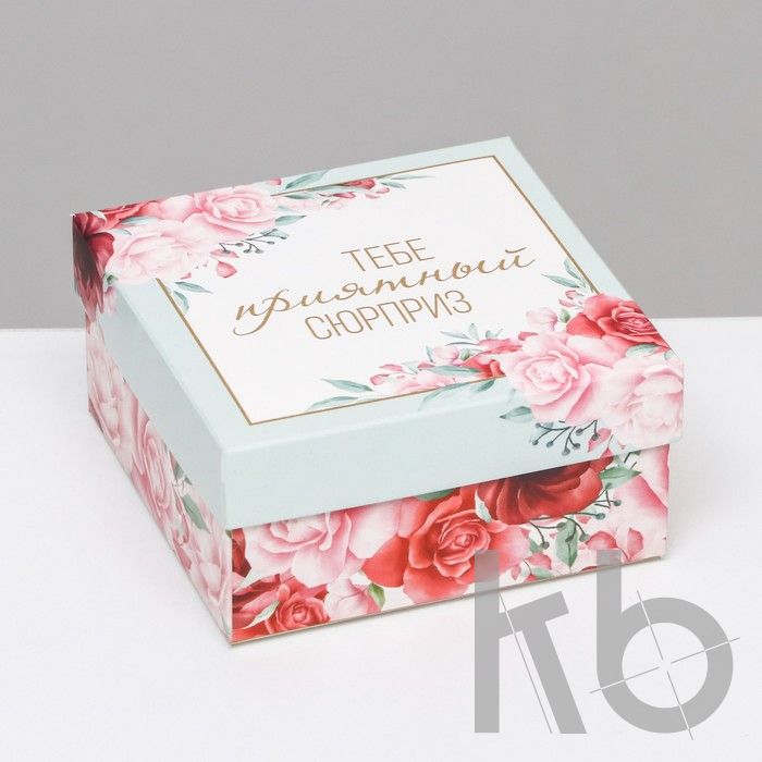 Коробка крышка-дно с печатью и тиснением