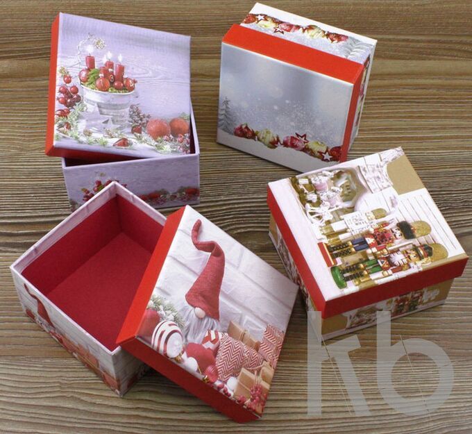 Коробка крышка-дно кашированная подарочная по макету клиента