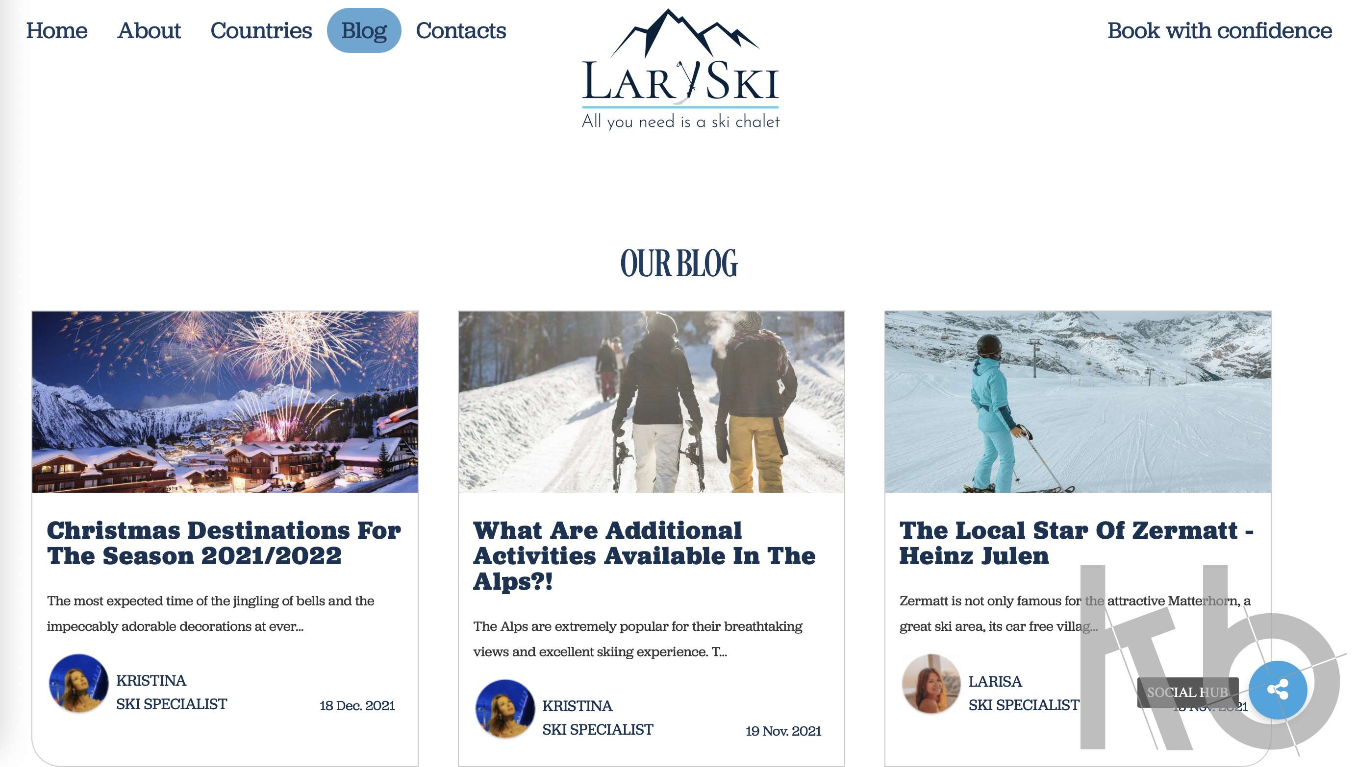 LarySki - сервис аренды шале в Альпах
