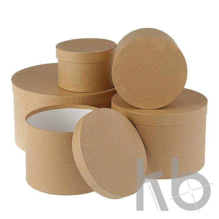 Коробки круглые крафт