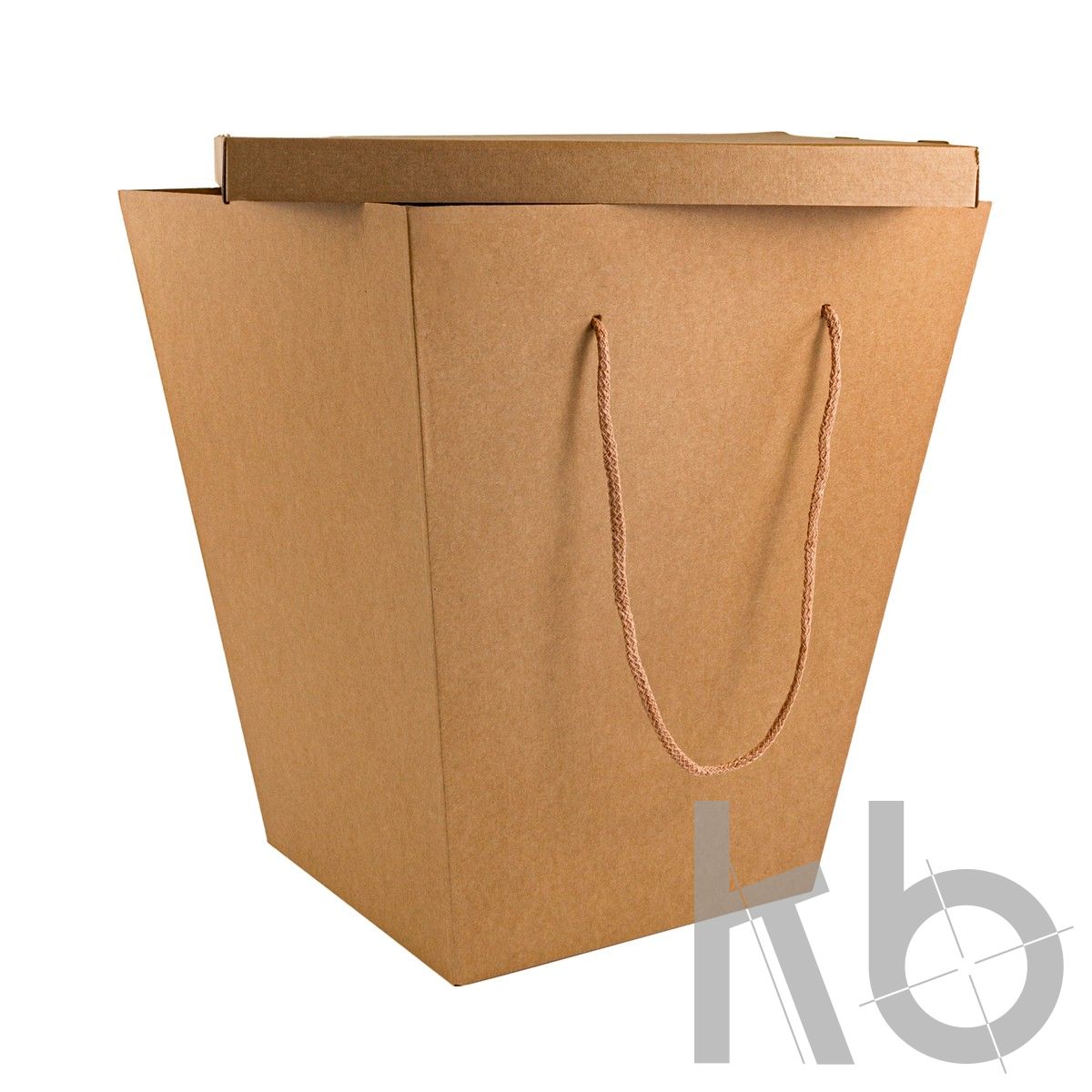 Коробка-переноска для цветов и подарков с  ручками