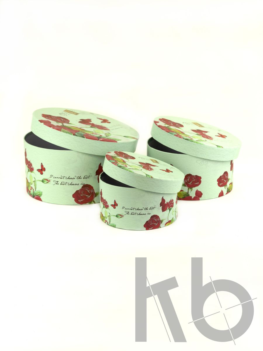 Коробка круглая кашированная с печатью