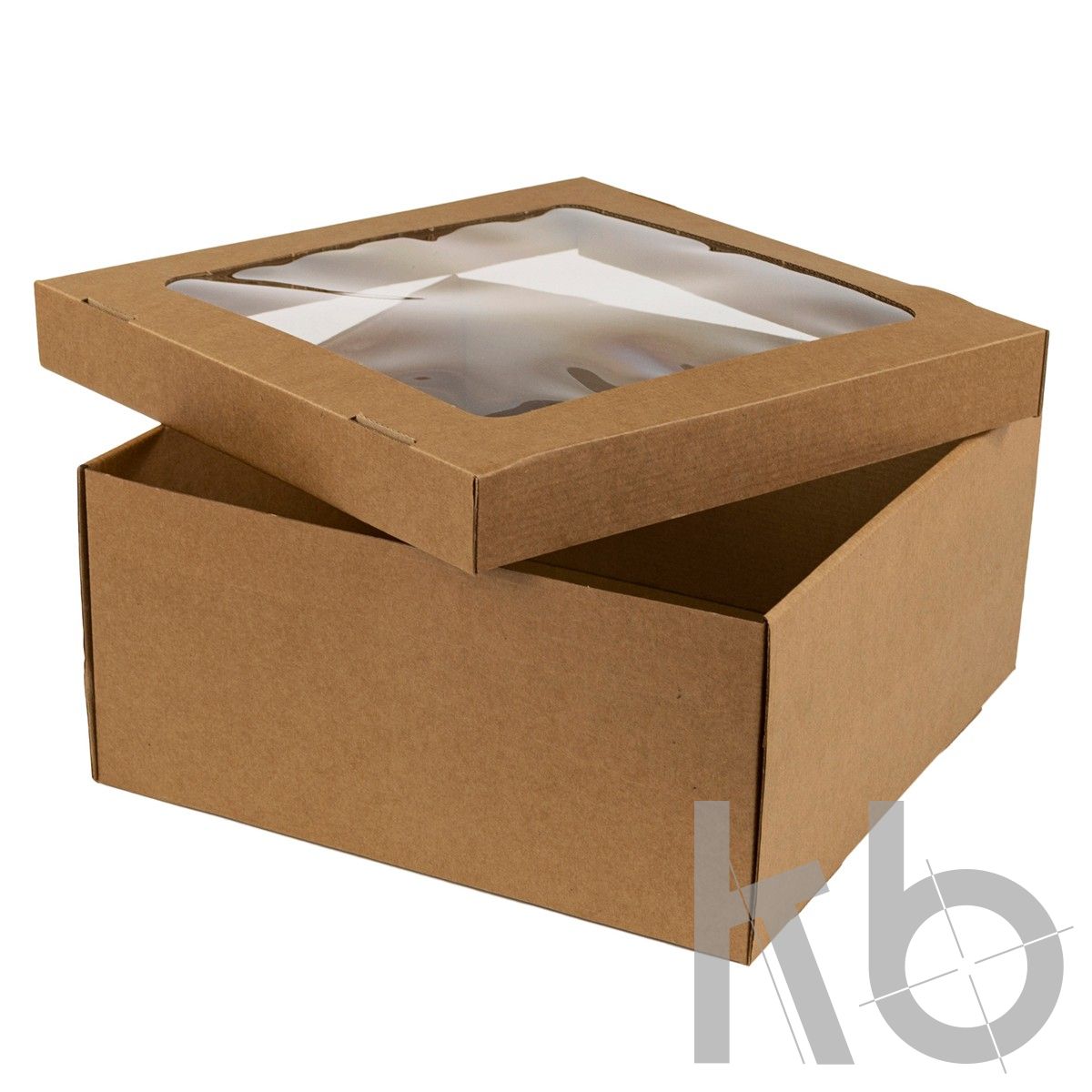 Коробка крышка-дно из МГК с окном на крышке