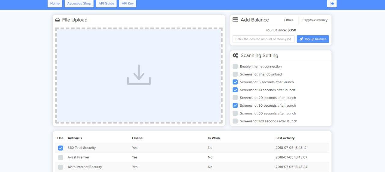 Платформа HaveScan для эврестического анализа файлов и тестирования работы ПО