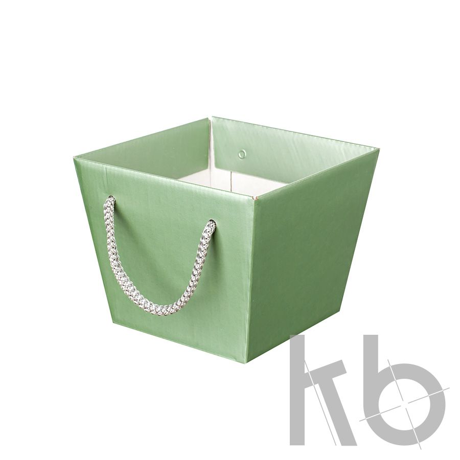 Переноска для цветов зеленая, кашированный МГК