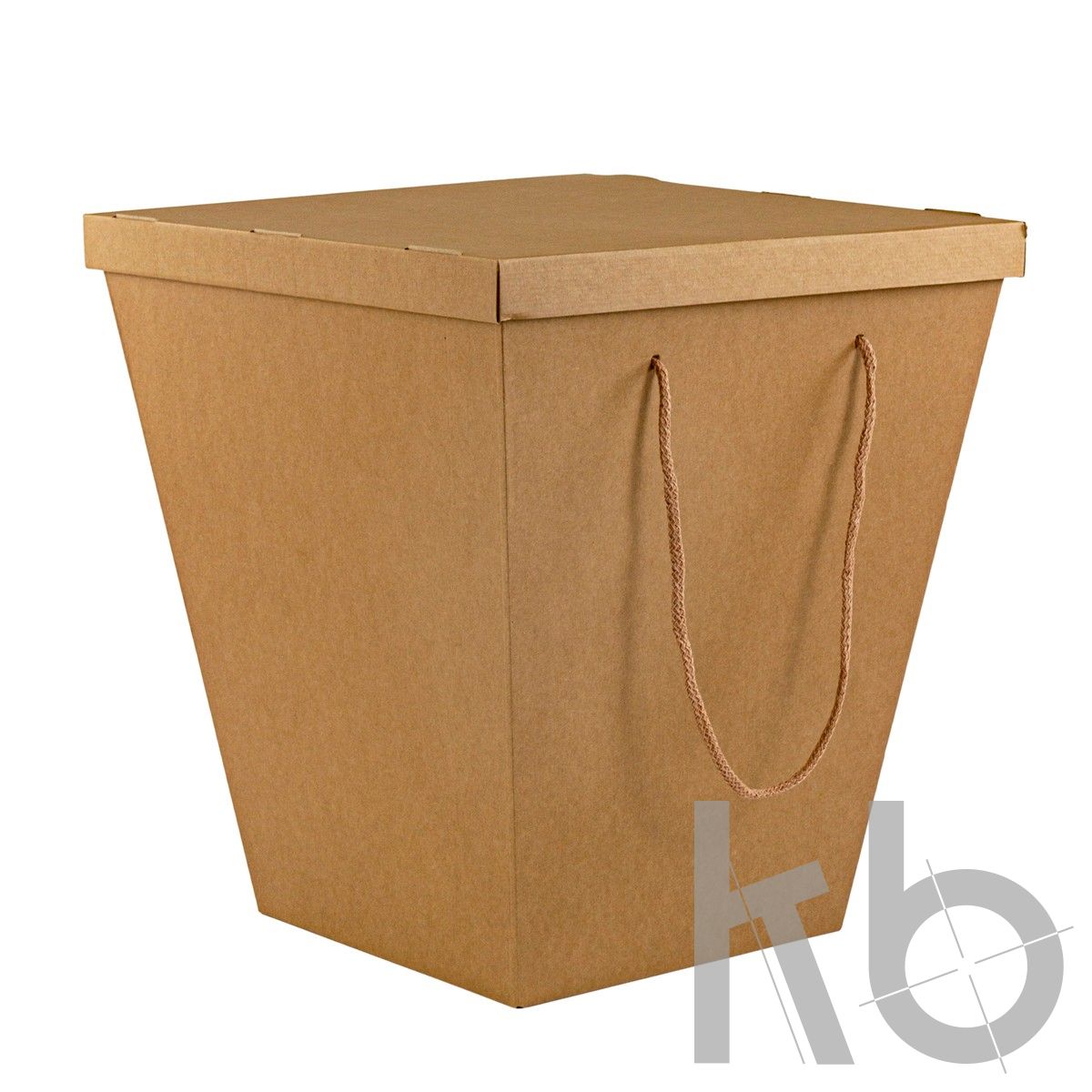 Коробка-переноска для цветов и подарков с  ручками