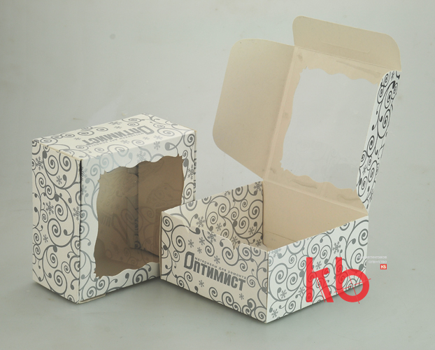 Картонная коробочка для набора елочных шаров с логотипом