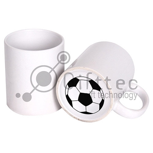 Кружка белая с печатью на дне FOOTBALL для сублимации