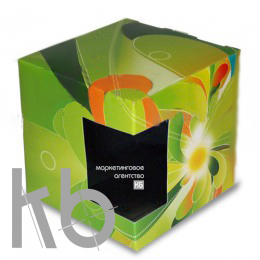 Коробка подарочная для кружки с окном "Зеленый цветок"