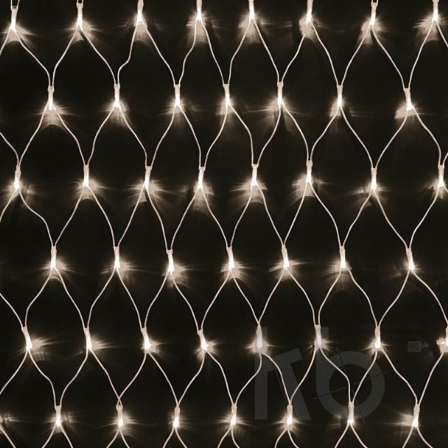 Гирлянда "Сеть" 2х1,5м, свечение с динамикой, прозрачный ПВХ, 288 LED, 230 В, цвет: Тёплый белый