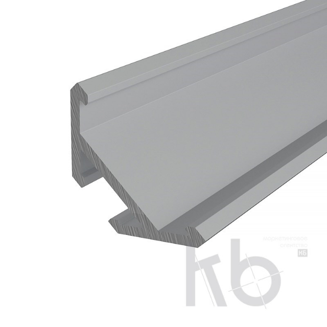 Профиль угловой алюминиевый 1515-2,  2 м REXANT