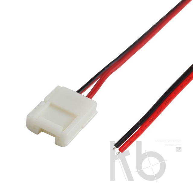 Коннектор питания для одноцветных светодиодных лент шириной 8 мм 120 диодов/метр LAMPER