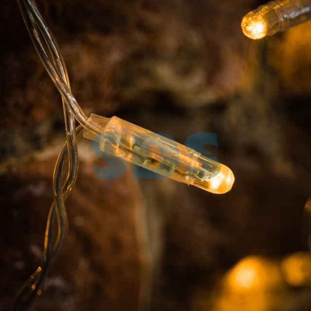 Гирлянда "Светодиодный Дождь"  2x0,8м, прозрачный провод, 230 В, диоды Желтые, 160 LED