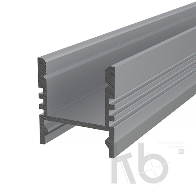 Профиль накладной алюминиевый 1617-S-2 2 м REXANT