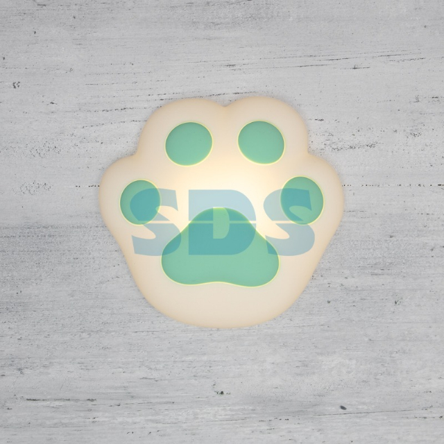 Силиконовый ночник «Кошачья лапа» бирюзовый, NEON-NIGHT