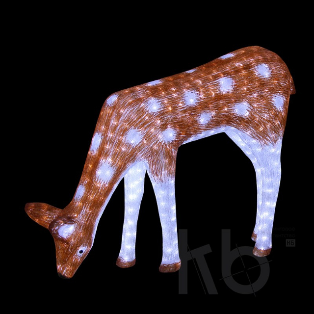 Акриловая светодиодная фигура "Олень мама коричневая" 100х130см, 2850 светодиодов IP65 понижающий трансформатор в комплекте, NEON-NIGHT