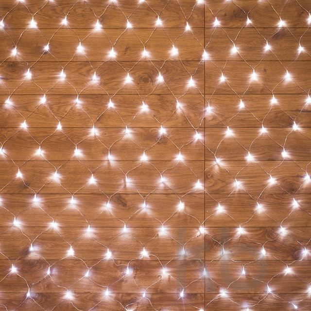 Гирлянда "Сеть" 1,8х1,5м, прозрачный ПВХ, 180 LED Белые