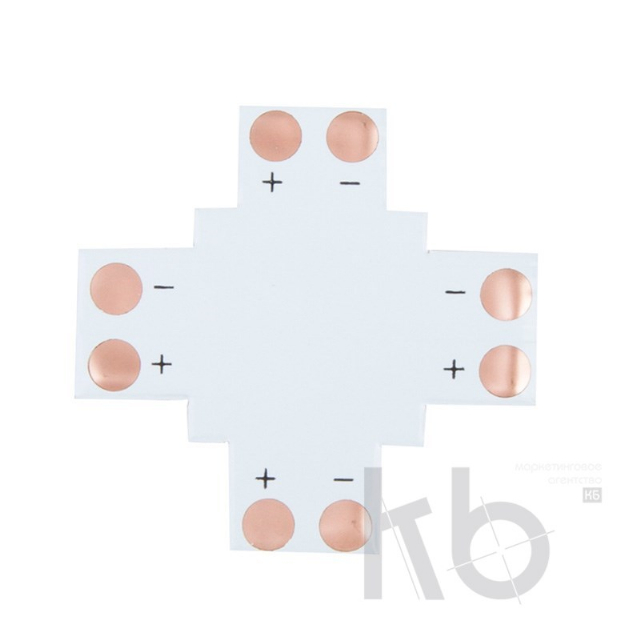 Плата соединительная (X) для одноцветных светодиодных лент шириной 10 мм LAMPER