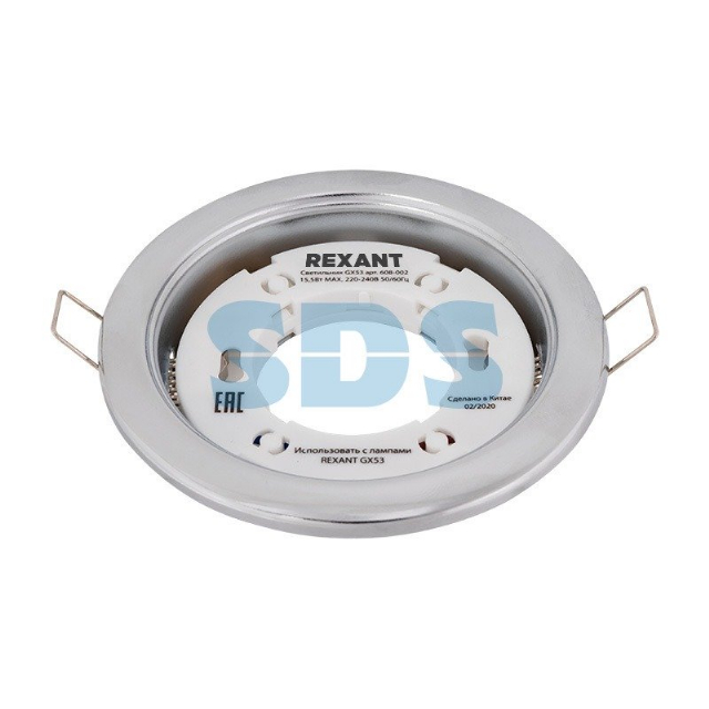 Светильник металлический для лампы GX53 цвет глянцевый хром REXANT