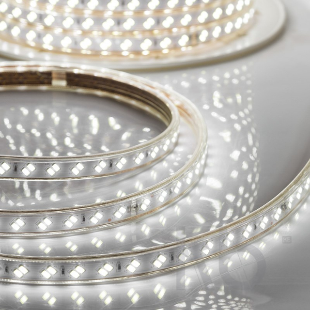 LED лента 220 В, 6.5x17 мм, IP67, SMD 5730, 120 LED/m, цвет свечения белый, 100 м