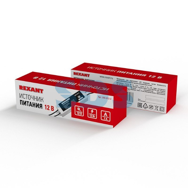 Источник питания 110-220 V AC/12 V DC 1 А 12 W с проводами влагозащищенный (IP67)