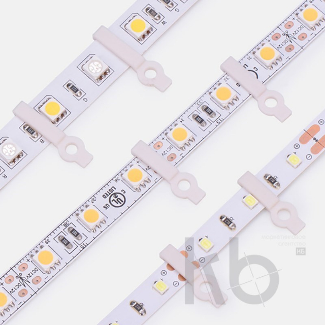 Монтажная клипса для светодиодной ленты шириной 10 мм LAMPER