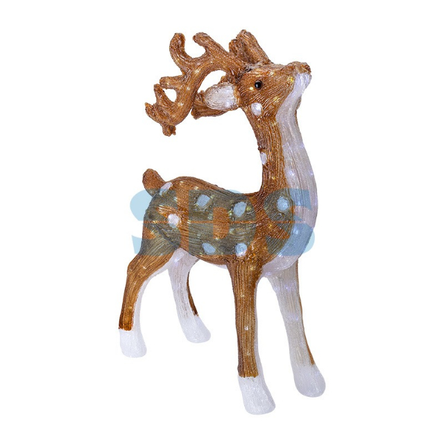 Акриловая светодиодная фигура «Пятнистый олень» 50х25х75 см, IP65, понижающий трансформатор в комплекте NEON-NIGHT