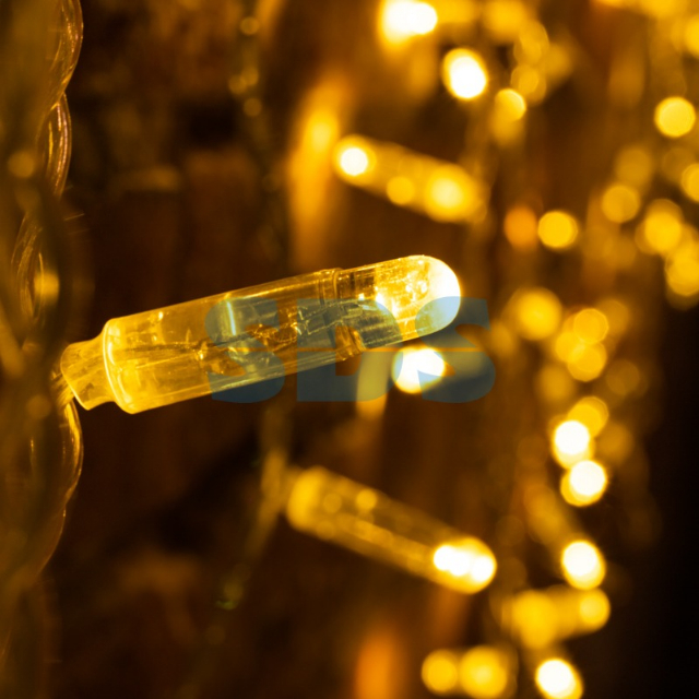 Гирлянда "Светодиодный Дождь"  2x0,8м, прозрачный провод, 230 В, диоды ТЕПЛЫЙ БЕЛЫЙ, 160 LED