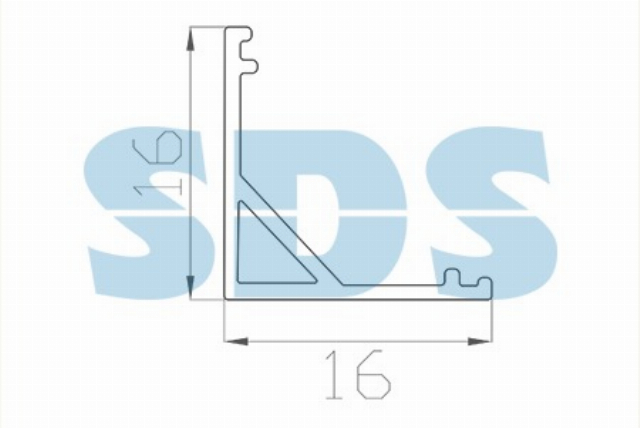 Профиль угловой алюминиевый 1616-2 2 м REXANT