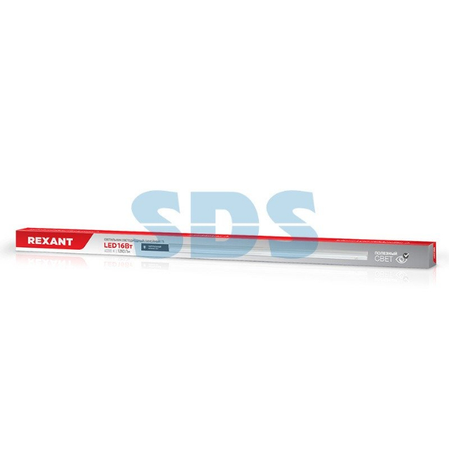 Светильник светодиодный линейный REXANT T5-01 16 Вт 1280 Лм 4000 K IP20 1179 мм с выключателем и соединителем