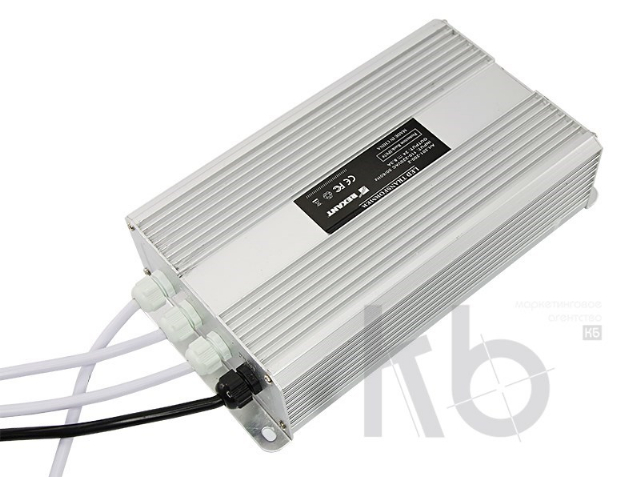 Источник питания 12 V 200 W с проводами, влагозащищенный (IP67) Al