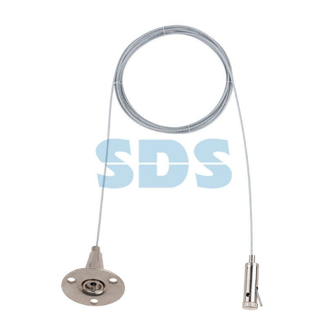 Комплект тросовых подвесов для светильников и шинопровода REXANT с регулировкой высоты, 2 м (2 шт.)