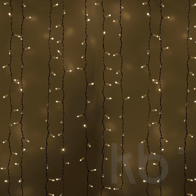 Гирлянда "Светодиодный Дождь" 2х1,5м, постоянное свечение, белый провод, 230 В, диоды БЕЛЫЕ, 360 LED