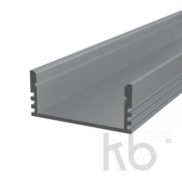 Профиль накладной алюминиевый 2812-2, 2 м REXANT