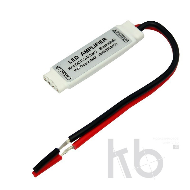 LED RGB мини усилитель 12-24 V/6 А LAMPER
