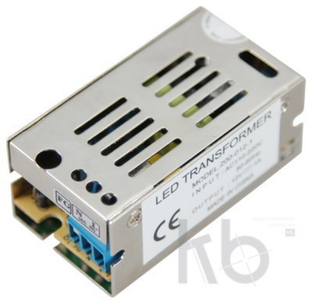 Источник питания 220 V AC/12 V DC 1 A 12 W с разъемами под винт, без влагозащиты (IP23)