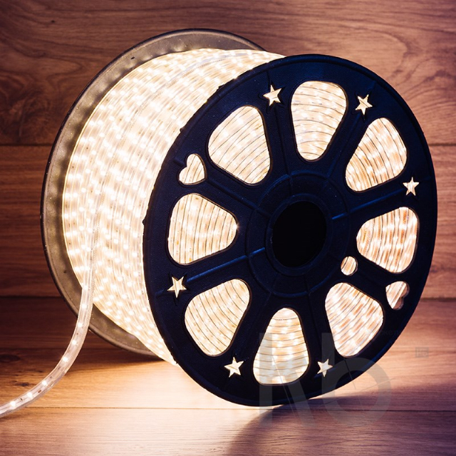 LED лента 220 В, 6.5x13 мм, IP67, SMD 5730, 60 LED/m, цвет свечения теплый белый, 100 м