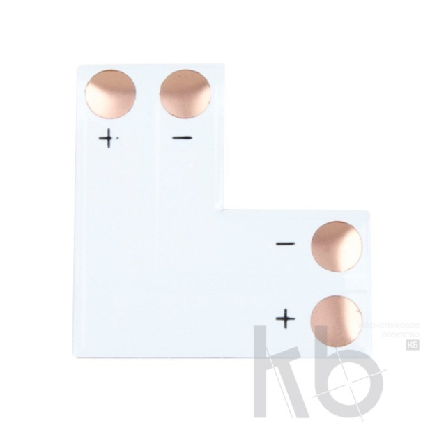 Плата соединительная (L) для одноцветных светодиодных лент шириной 10 мм LAMPER