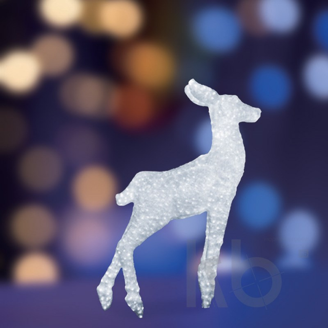 Акриловая светодиодная фигура "Олень мама" 115х155 см, 1900 светодиодов, IP65 понижающий трансформатор в комплекте, NEON-NIGHT