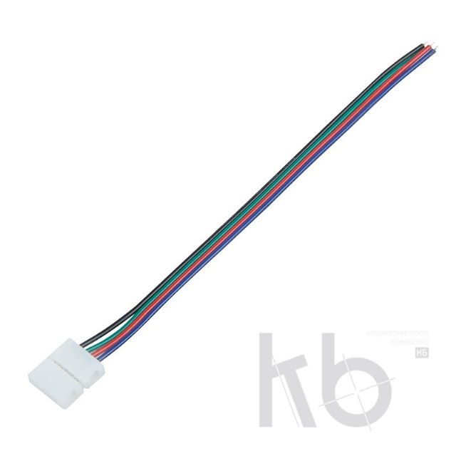 Коннектор питания (1 разъем) для RGB светодиодных лент шириной 10 мм LAMPER