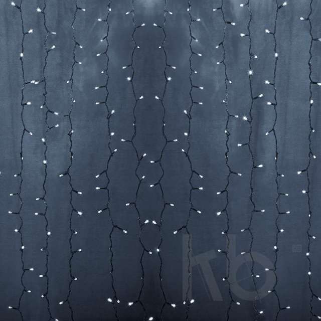 Гирлянда "Светодиодный Дождь"  2x0,8м, прозрачный провод, 230 В, диоды Белые, 160 LED