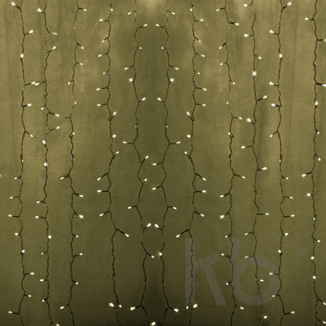 Гирлянда "Светодиодный Дождь"  2x0,8м, прозрачный провод, 230 В, диоды ТЕПЛЫЙ БЕЛЫЙ, 160 LED