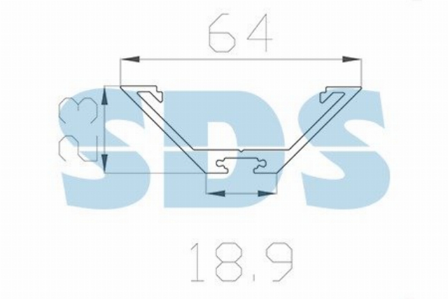 Профиль угловой алюминиевый 6423-2 2 м REXANT