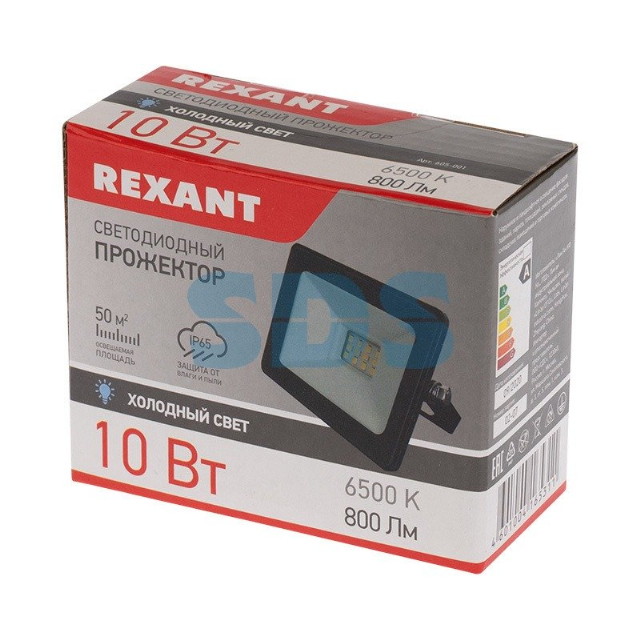 Прожектор светодиодный 10 Вт 200–260В IP65 800 лм 6500 K холодный свет REXANT