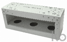 Коробка под 3 шара 80 мм в ряд с окошком по макету клиента