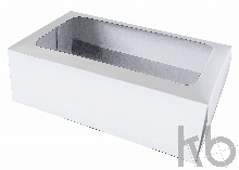 Коробка под 6 шаров 65 мм картонная с окошком белая