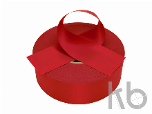 Сатиновая лента ярко-красная