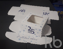 Коробка под 3 шара 100 мм квадратная по макету клиента